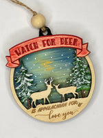 WV Watch For Deer Ornament