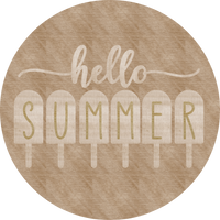 Hello Summer Round Sign